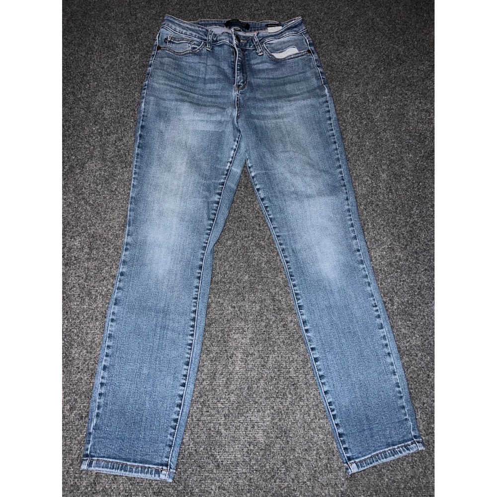 Judy Blue Womens Mid Rise Boyfriend Jeans Blue Denim Size 7/28 JB88270-MD